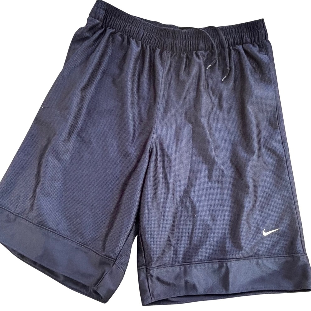 VTG 90's Nike Dazzle Shorts Mens Large Navy Blue Shimmer Shiny Mesh Swoosh Y2K